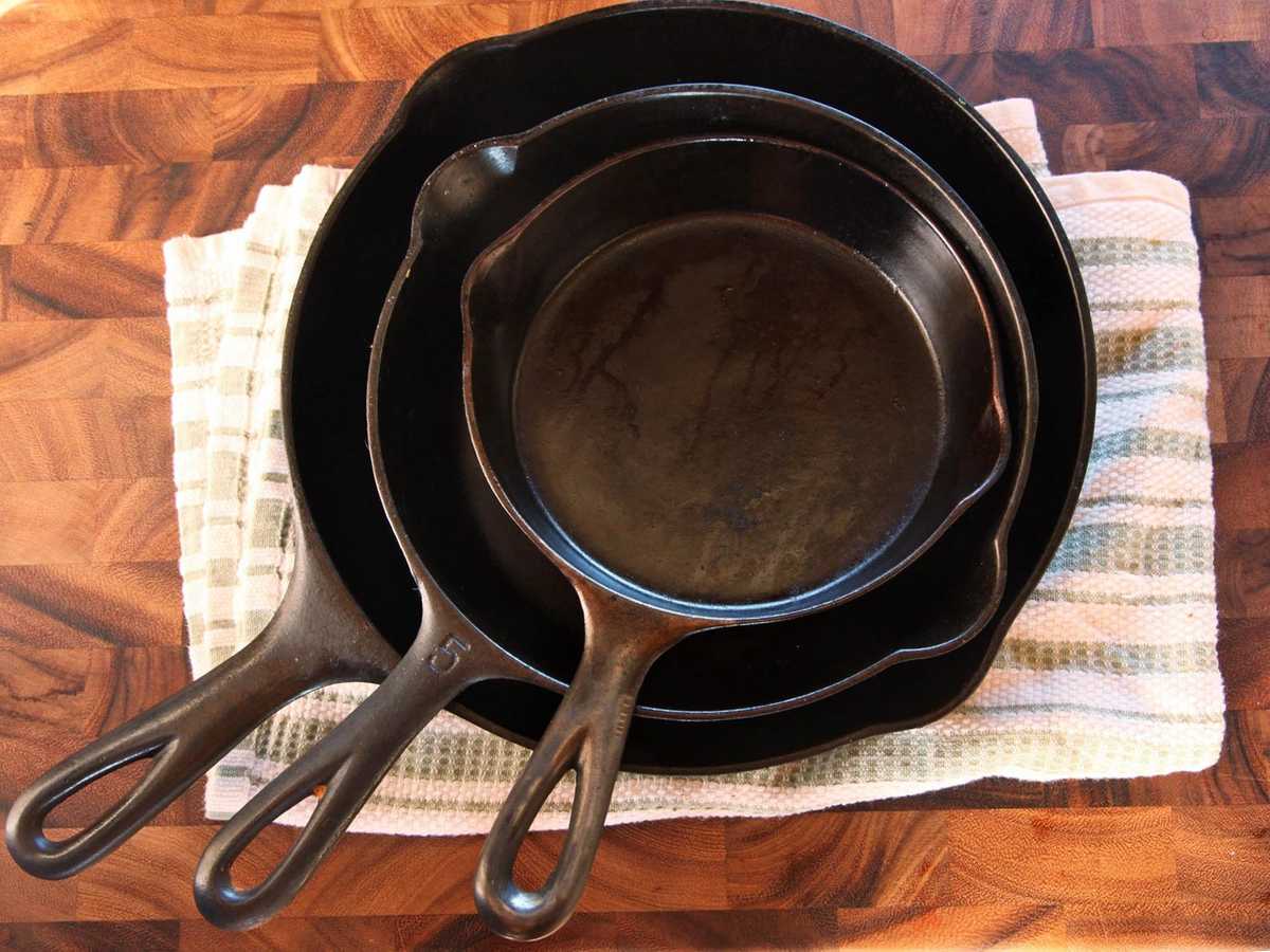 Cast iron can make effective non-stick pans if properly seasoned